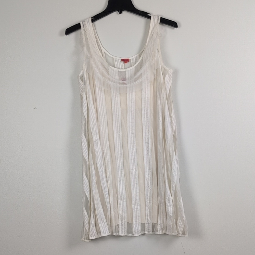 Chan Luu Ivory Striped Two Piece Dress